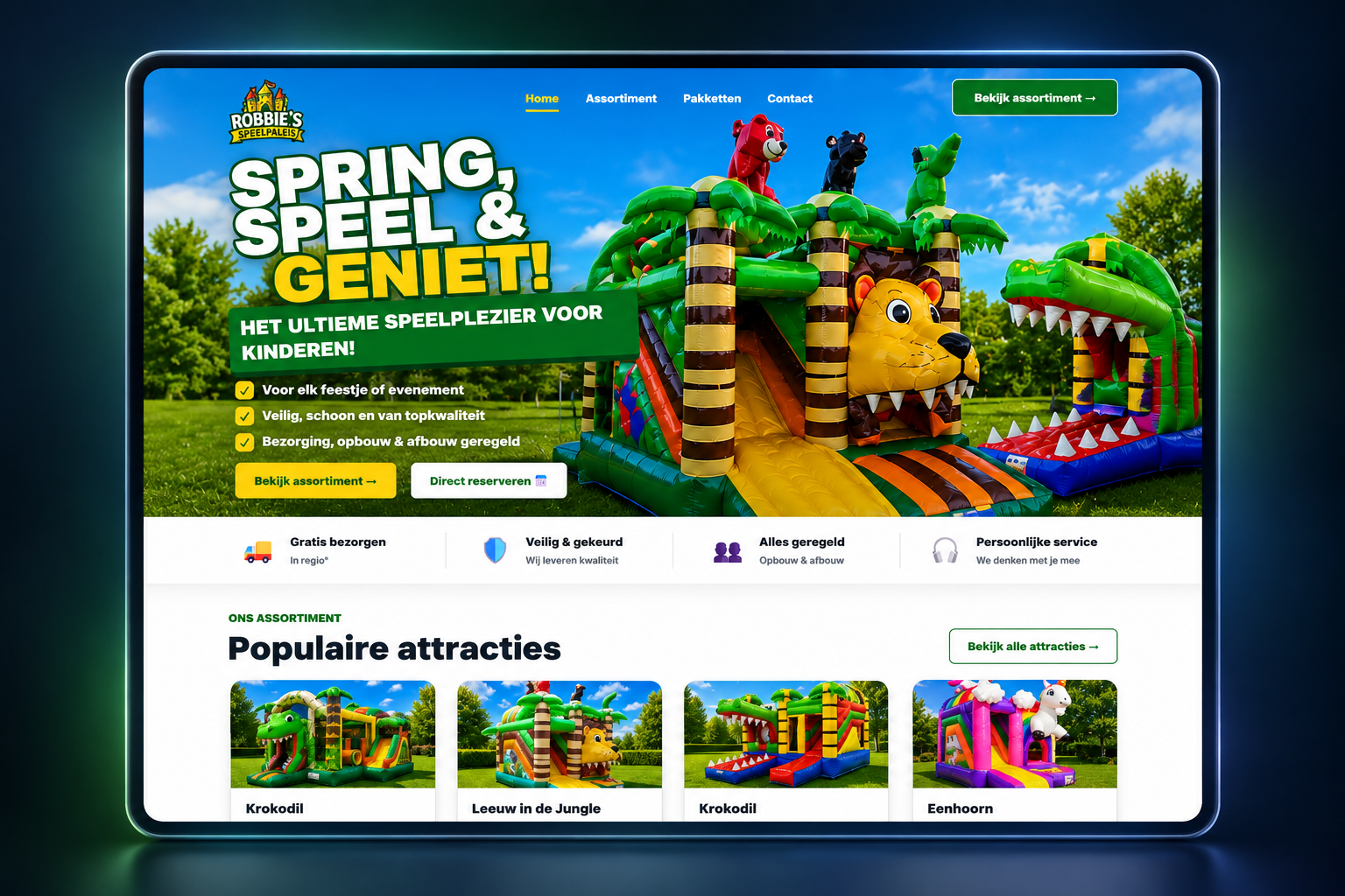Robbie's Speelpaleis website
